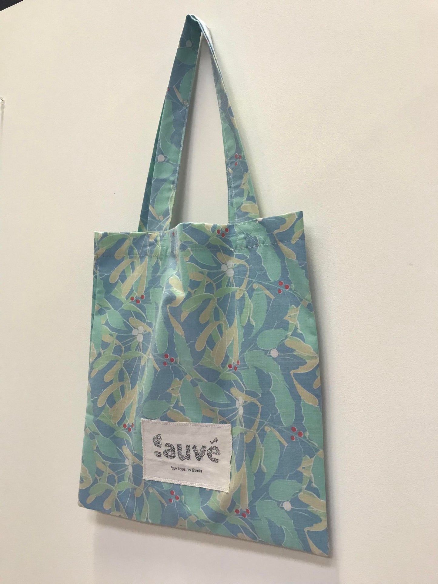 Tote bag vert d'eau