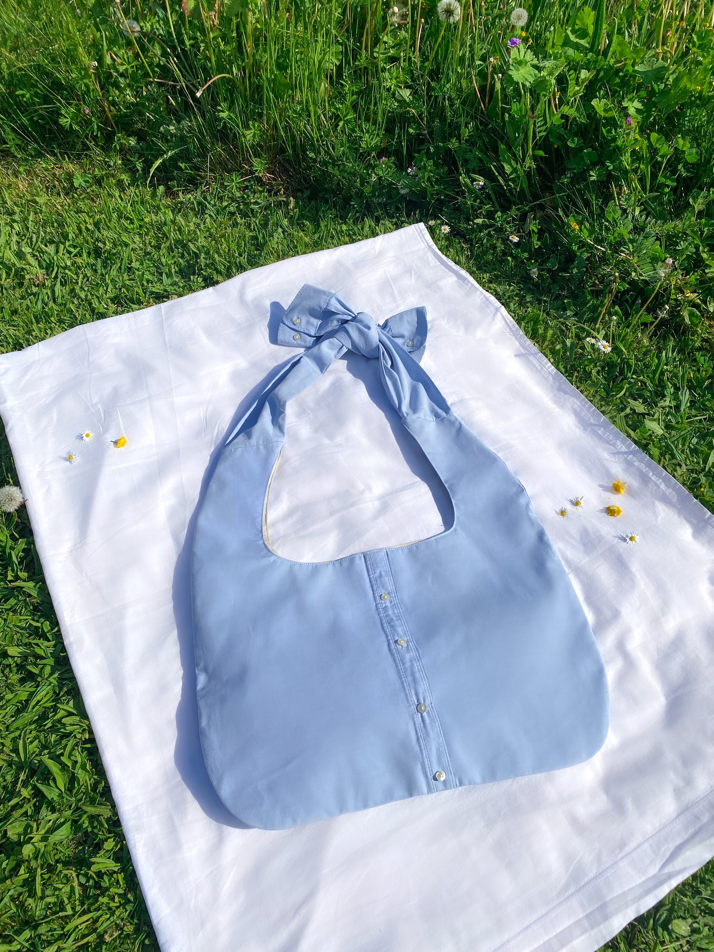Sac chemise bleu ciel